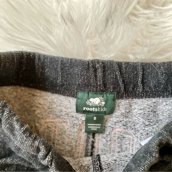 Roots Kids Original Roots Sweatpants - Black Pepper & Pink - Size 8 - Unisex - Picture 6 of 6